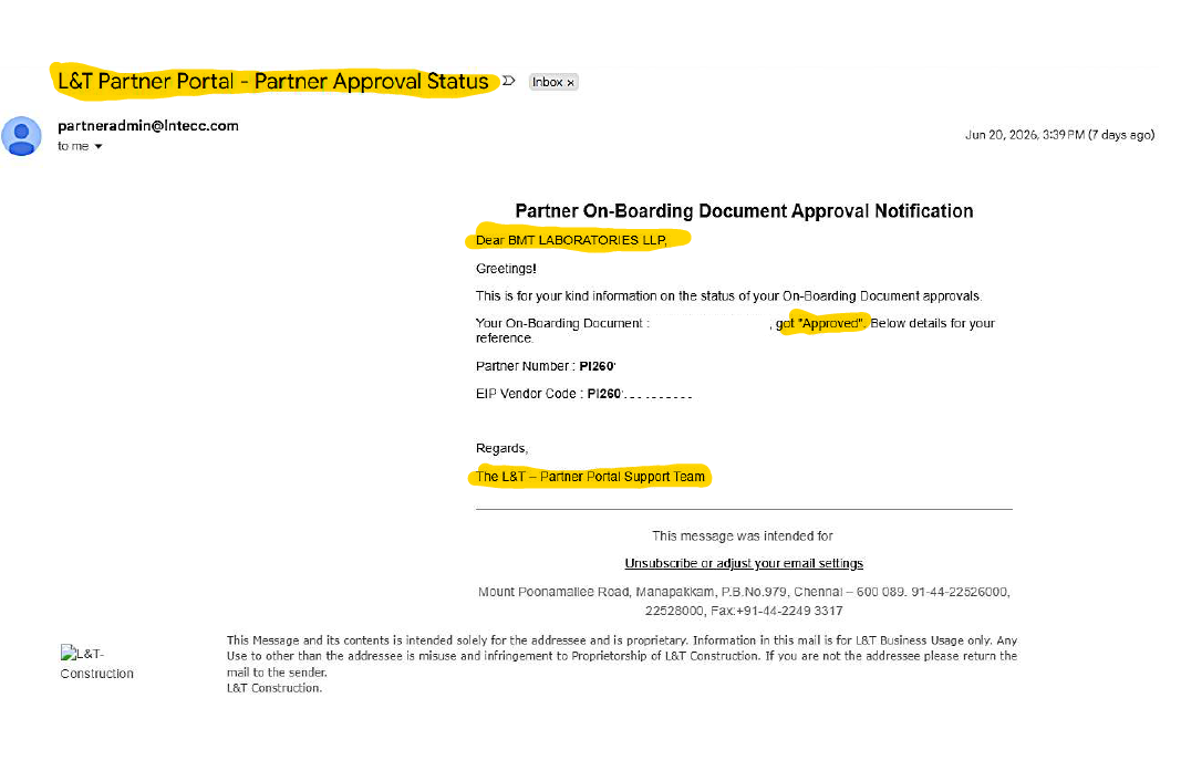 L&T Onboarding Document